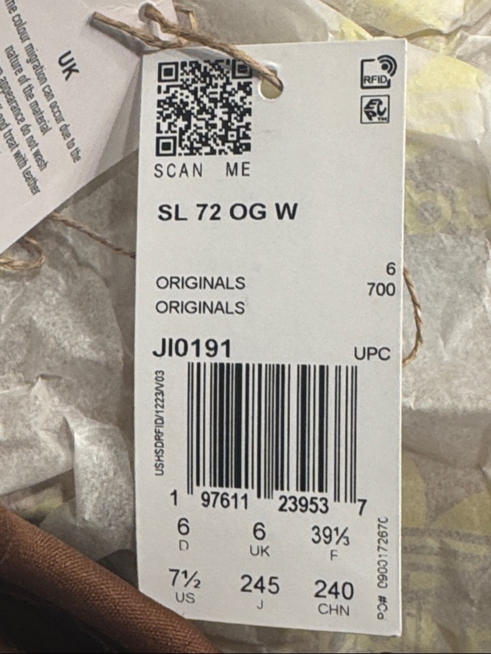 Adidas OG Brown Sneakers with Red Stripes 7 1/2 - Picture 2 of 5